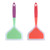 2 Pieces Silicone Pancakes Shovel Wide Spatula Turner Nonstick Fried Shovel Fish Spatula Silicone Wide Flexible Turner For Nonstick Cookware Egg Cookie Omelette (Red Orange)