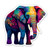 Elephant Colorful Mandala Pretty Sticker - 3" Laptop Sticker - Waterproof Vinyl for Car, Phone, Water Bottle - Elephant Decal