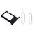 Nano Sim Card Slot Tray Holder Free 2 Eject Pins for iPhone 7 Plus 5.5" Black