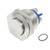 yueton DC 36V 2A 16mm High Round Cap Waterproof Metal Momentary Push Button Switch High Flush Reactable Screw Terminals