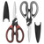 AlifafaZ Kitchen Scissors,Heavy duty Food scissors,Multipurpose Stainless Steel Food Scissors for Poultry,Fish, Meat, Vegetables Herbs, Bones, Dishwasher Safe,2-Pack Kitchen Shears