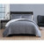 VCNY Home Micro Mink Reversible Sherpa 3 Piece Bedding Comforter Set, King, Charcoal