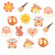 36 PCS Hippie Party Cupcake Toppers Retro Party Decorations for Two Groovy Birthday Party Decorations 2nd Birthday Party 60s Theme Boho Rainbow Party Supplies