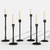 Matte Black Taper Candlestick Holders Set of 6 - Metal Taper Candle Holders for Candlesticks, Candlestick Holders for Taper Candles, Decorative Candle Stick Holders for Taper Candles
