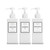 Shower Pump Dispenser with Labels, YACEYACE 16.9oz Set of 3 White Shampoo Dispenser Bottles Empty Shower Bottles Refillable with Labels Shampoo Conditioner Body Wash Dispenser Shampoo Dispenser