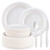 ECOLipak 350 Pack Compostable Paper Plates Set, Heavy Duty Biodegradable Plates Set & Eco-Friendly CPLA Cutlery, Disposable Dinnerware Set for Party Camping Birthday BBQ
