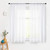 MRTREES White Sheer Curtains 63 inches Long Living Room Curtain Sheers Sheer Curtain Panels Voile Window Treatment Set Light Filtering Bedroom Drapes Rod Pocket 2 Panels