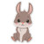 Cute Bunny Rabbit - 5" Vinyl Sticker - for Car Laptop I-Pad - Waterproof Decal