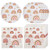 KHAIVI Boho Rainbow Party Tableware Set Boho Rainbow Birthday Party Baby Shower Table Decorations Supplies Paper Plates Napkins for kids
