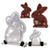 Easter Bunny Chocolate Molds Rabbit for Easter Cookie Fondant Cake Decoration Molds Polycarbonate Plastic Baking Mold for Easter Party Jelly Ice Cube Soap, 2Pcs