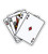 GT Graphics Express Playing Cards Queens Aces Poker Casino - 5" Vinyl Sticker - for Car Laptop I-Pad - Waterproof Decal