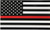 Thin Red Line Flag Decal - 3x5 in. Black White and Red American Flag Sticker for Cars Trucks and SUVs - In Support of Firefighters and EMTs (1-Pack)