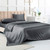 Satin Bed Sheets King Size Sheets, Grey Silk Sheets, 4 - Pieces Soft Bedding Set with 1 Deep Pocket Fitted Sheet,1 Flat Sheet,2 Pillowcase