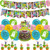 Monsters Birthday Party Decoration, Singing Monsters Game Party Supplies for Kids Adults with Happy Birthday Banner Cake Topper Cupcake Toppers Balloons