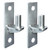 2 Pack Wall Mount Gate Hinges, Heavy Duty Wall Plate Hinges, Outdoor Chain Link Fence Gate Hinges Fence Post Link Gate Hinge, with 5/8 Hinge Pin (Screws Not Included)