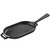 Cast Iron Grill Plate Oval,Cast Iron Cookware with Removable Handle,Cast Iron Steak Plate Sizzle Griddle,Pre-Seasoned Cast Iron Oven Grilling Pan