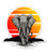 GT Graphics Express Elephant Sunset Africa - 3 Vinyl Sticker - for Car Laptop Water Bottle Phone - Waterproof Decal