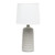 Simple Designs LT2085-TAU Textured Linear Pottery Ceramic Table Lamp, Taupe
