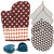 Oven Mitts and Potholders BBQ Gloves-Oven Mitts and Pot Holders with Recycled Cotton Infill Silicone Non-Slip Cooking Gloves for Cooking Baking Grilling (8 Pcs)