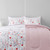 Amazon Basics Ultra-Soft Lightweight Microfiber Reversible Comforter Bed-in-a-Bag 7-Piece Set, Full/Queen, Pink Floral