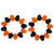 Halloween Theme Set of 12 Orange and 12 Black Plastic Easter Eggs 2.25 Inches