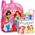 Disney Princess Mini Backpack for Girls - Bundle with 11" Princess Backpack, 48 Pc Disney Princess Puzzle, Stickers, More | Disney Princess Backpack Set