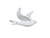 Handcrafted Nautical Decor Whitewashed Cast Iron Flying Bird Decorative Metal Wing Wall Hook 5.5"