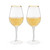 Twine Gilded Wine Glasses, Gold Rimmed Clear Wine Glass Set, Stemmed Wine Glasses, Set of 2, 14 Ounces