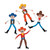 Fun Express Cowboy Bendable Toys (Bulk Set of 24) Western Party Favors and Giveaways