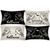 Asamour Halloween Pillow Covers 12x20 Inch Set of 4 Black White Halloween Spooky Skeleton Hands Spider Webs Bat Throw Lumbar Pillows Decorative Cushion Case for Sofa Bed Couch