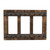 Rustic Barn Door Country Light Switch Cover 3 Gang Triple Rocker Wall Plate Farmhouse Brown Wood Decorative Faceplate for Bathroom Kitchen Bedroom Home Accessories 6.4" x 4.5" Print Plastic