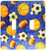 3dRose LLC lsp_38968_2 Soccer Basketball And Footballs On Blue, Double Toggle Switch