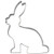 Staedter Sitting Rabbit Cookie Cutter, Silver, 9.5 cm