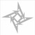 INDIGOS UG Car Sticker - Bumper - Decal - JDM - Die Cut - Ninja Star Fenster Laptop Vinyl - Sticker - Silver - 88mmx88mm