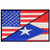 USA/Puerto Rico Flag Morale Patch Embroidered National Applique Iron On Sew On Emblem