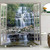 DODOUNA Wide Waterfall Deep Down in The Forest Seen from A City Surreal Decor Shower Curtains Landscape Bathroom Curtain Set 71X71 inch