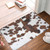 Brown Cowhide Cow Print Western Bathroom Decor Bath Mats, Soft Absorbent Bath Rug Non-Slip Floor Rug Carpets for Kitchen Bathroom Laundry Bedroom Living Room Decoration