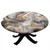 VBTGVE Marble Round Fitted Tablecloth, Retro Style Paintbrush Colors in Marbling Texture Watercolor Artwork, Elastic Edge, Waterproof and wipeable, Fit for 48" Table, Sand Brown