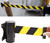 YuegoO Retractable Wall-Mounted Caution Tape 2M/3M/5M Indoor and Outdoor Cross-Ties for Crowd Control and line Separation Guardrail (Size : 3M)