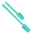 Kitchen Mama Silicone Jar or Can Spatula: Set Of 2 Platinum Spatulas Silicone Heat Resistant, Long Scraper For Jars & Blender, Small Scraper For Cans, Scoop & Spread Peanut Butter (Teal)