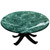 Marble Round Fitted Polyester Tablecloth, Emerald Green Marble Elastic Edge Decorative Tablecloths, Waterproof Oil Proof Fabric Table Cover, For Family Festival Party Table Cloth, Fit for 44" Table