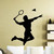 Badminton Player Silhouette Wall Decal Logo Shuttlecock Racket Racquet Badminton Player Sports Vinyl Sticker Home Interior Art Decoration Any Room Mural Waterproof Vinyl Sticker (101ex)