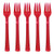 Creative Converting 24 Count Glitter Forks, Mini, Glitz Red