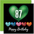 Stuff4 Fun 87th Birthday Cards for Men Woman - Heart Balloons - Happy Birthday Card for Dad Mom Great Grandad Grandpa Nanny Grandma Gran Uncle Auntie, 5.7 x 5.7 Inch Greeting Cards