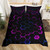 Homewish Honeycomb Duvet Cover Set Twin Size Fuchsia and Blue Neon Lights Comforter Cover Geometric Hexagon Bedding Set 2pcs for Kids Boys Girls Bedroom Decor Black Quilt Cover with 1 Pillowcase