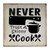 COCOKEN Never Trust A Skinny Cook Wooden Plaque Wood Sign Modern 12" x 12" Wall Hanging Sign Plaque Rustic Printed Hanging Wall Art for Living Room Farmhouse Bedroom Housewarming Gift