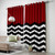 JIAMELUCK Simple Red White Black Ripple Window Curtains Living Room Fabric Drapes Curtain Home Decor Curtains for Bedroom 86x91cmx2 (WxH)