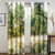 JIAMELUCK Modern Nature Scenery Trees at Sunset View Blackout Window Curtains for Living Room Bedroom Decor 107x114cmx2 (WxH)