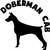 Doberman Cab Funny Dog Wall Decals for Walls Peel and Stick Wall Art murals Black Small 8 Inch