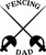 Fencing Dad Proud Support Mother Sports En Garde Sword Wall Decals for Walls Peel and Stick Wall Art murals Black Medium 18 Inch